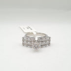 Round Baguette Tank Diamond Ring 18K