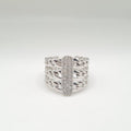 Stack Chain Statement Diamond Ring 14K