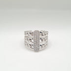 Stack Chain Statement Diamond Ring 14K