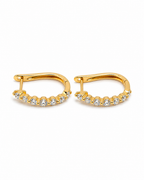 Classic Round Hoop Diamond Earrings 18K
