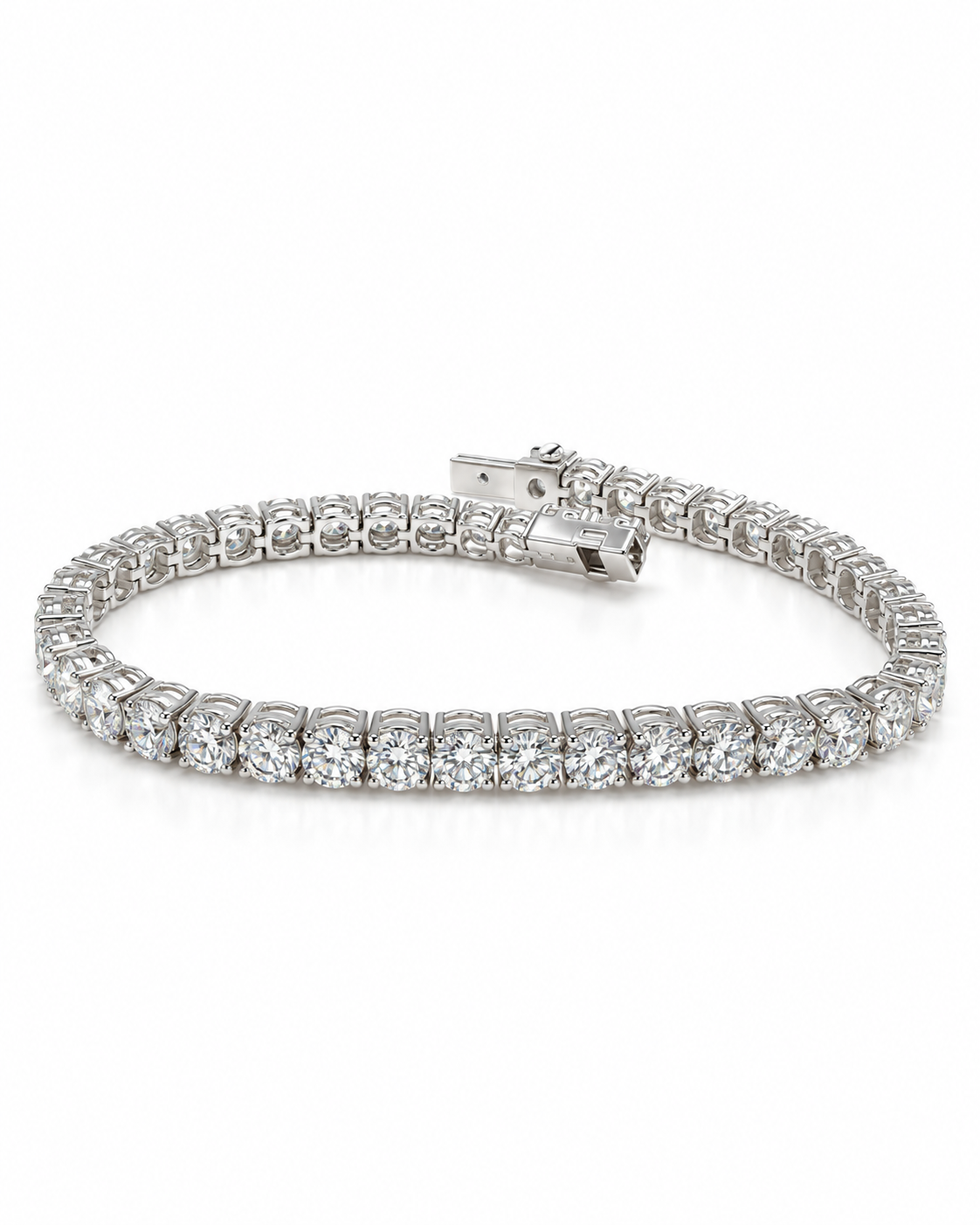 Classic 8.37CTW Round Full Eternity Tennis Diamond Bracelet 18K