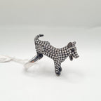 Black Gold Deco Dog Diamond Ring 14K