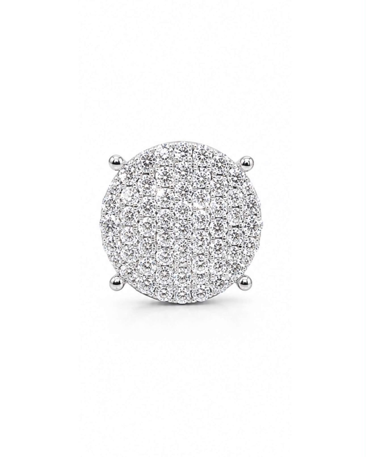 X Classic Round Paved Diamond Ring 14K