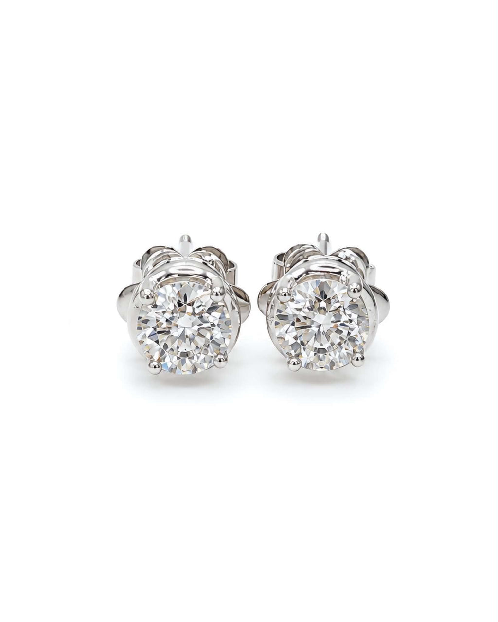 Classic 1.0cts Round Daily Stud Diamond Earrings 14K