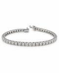 Classic 4.10CTW Round Box Type Full Eternity Tennis Diamond Bracelet 14K
