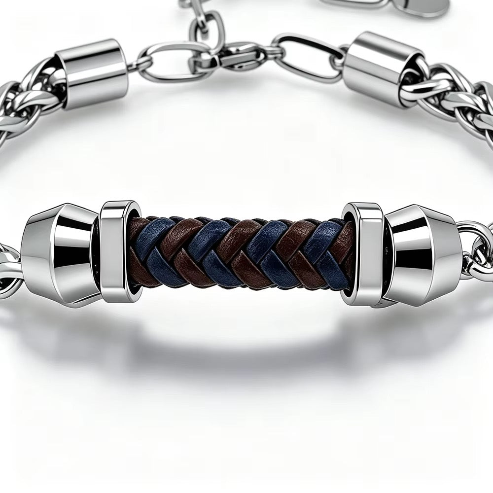 Dennis | Steel, 18K White Gold Finish