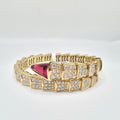 Golden Snake Diamond Bracelet 18K 17cm