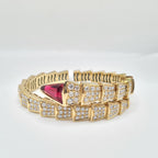 Golden Snake Diamond Bracelet 18K 17cm