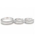 Classic Hoop Half Eternity Diamond Jewelry Set 14K