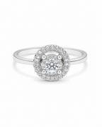 Classic Round Halo Diamond Ring 14K