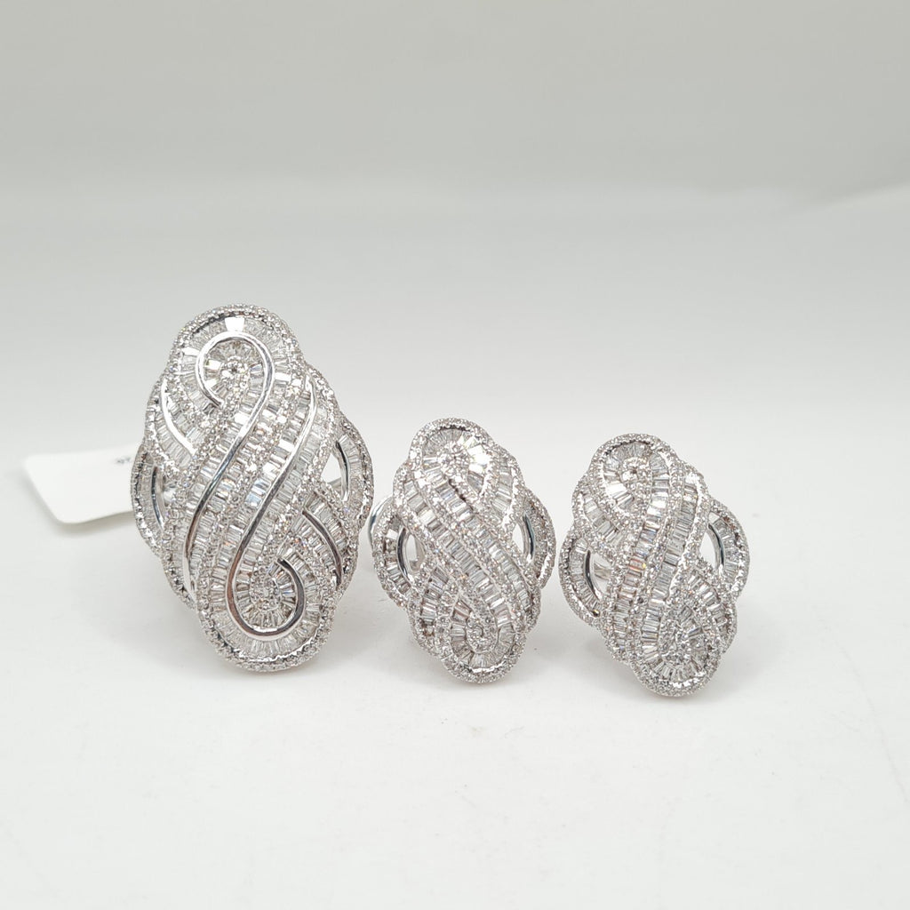 Crossover Paved Statement Diamond Jewelry Set 14K