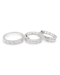 Classic Hoop Half Eternity Layered Diamond Jewelry Set 18K