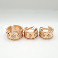 Rosegold Clover Hoop Diamond Jewelry Set 18K