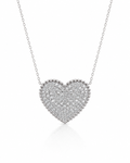 Classic Heart Diamond Pave Necklace 14K