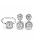 Classic Emerald Drop Diamond Jewelry Set 18K