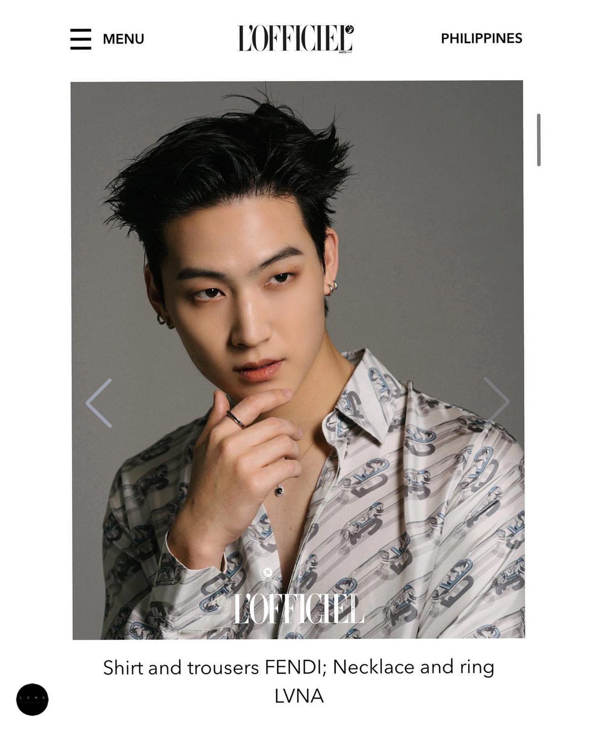 #CelebritySpotted | Global K-pop superstar Jay B in LVNA By Drake Dustin for L’Officiel Magazine
