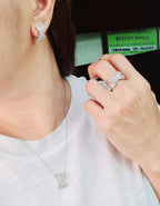 Crossover Baguette Diamond Jewelry Set 14K