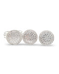Classic Round Stud Statement Diamond Jewelry Set 14K