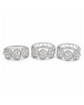 Classic Heart Baguette Hoop Diamond Jewelry Set 14K