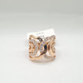 Rosegold Crossover Deco Diamond Ring 18K