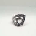 Statement Black Colored Diamond Ring 14K
