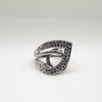 Statement Black Colored Diamond Ring 14K