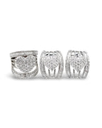 Heart Cage Statement Diamond Jewelry Set 14K