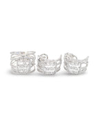 Emerald Crossover Baguette Diamond Jewelry Set 14K