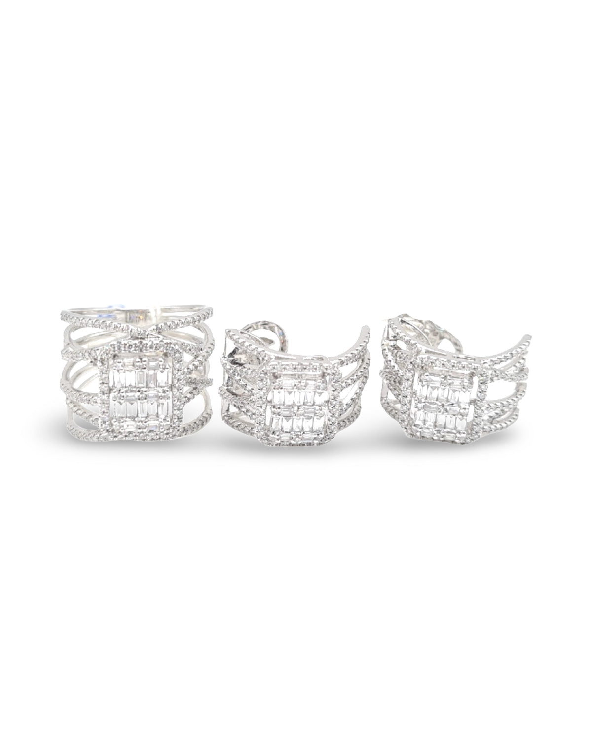 Emerald Crossover Baguette Diamond Jewelry Set 14K