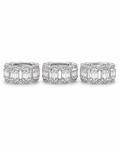 Classic Hoop Oval Baguette Half Eternity Diamond Jewelry Set 14K