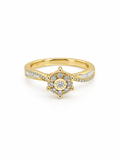 Classic Round Twisted Shank Diamond Ring 14K