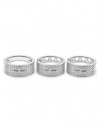 Classic Hoop Round Half Eternity Hoop Diamond Jewelry Set 14K