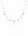 Classic Heart Station Diamond Necklace 14K