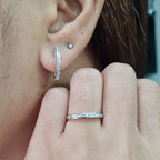 Classic Hoop Diamond Jewelry Set 14K