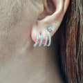 Classic Claw Crawler Diamond Earrings 18K