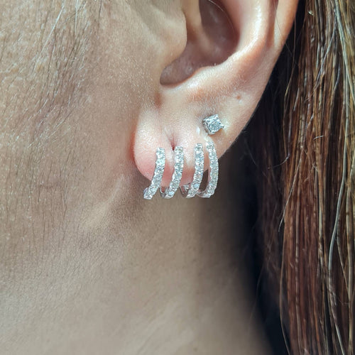 Classic Claw Crawler Diamond Earrings 18K