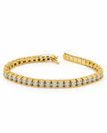 Classic 9.50CTW Round Full Eternity Box Type Tennis Diamond Bracelet 14K