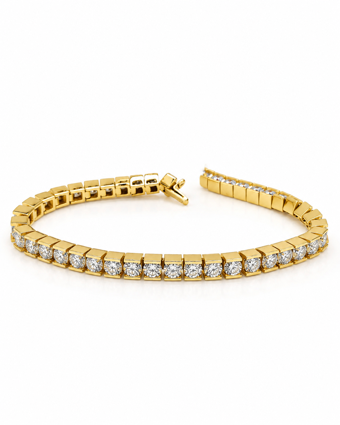 Classic 9.50CTW Round Full Eternity Box Type Tennis Diamond Bracelet 14K