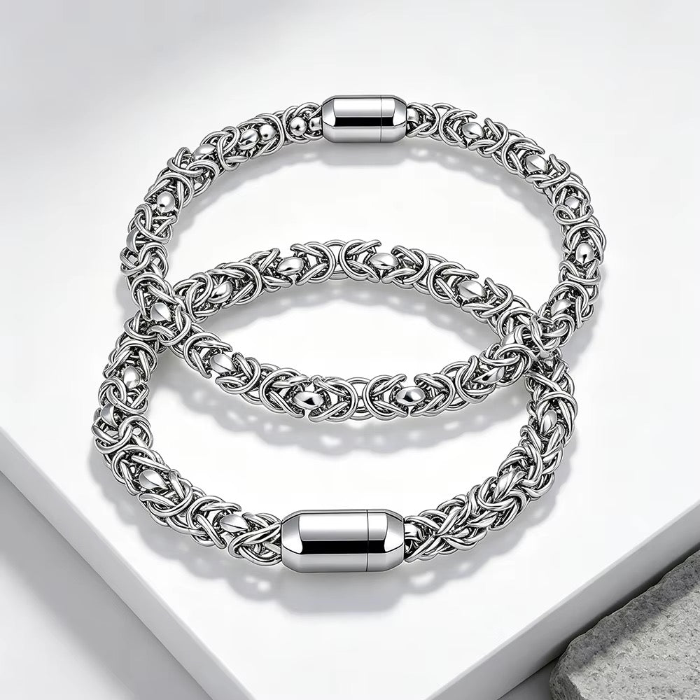 Hėliux | Steel, 18K White Gold Finish