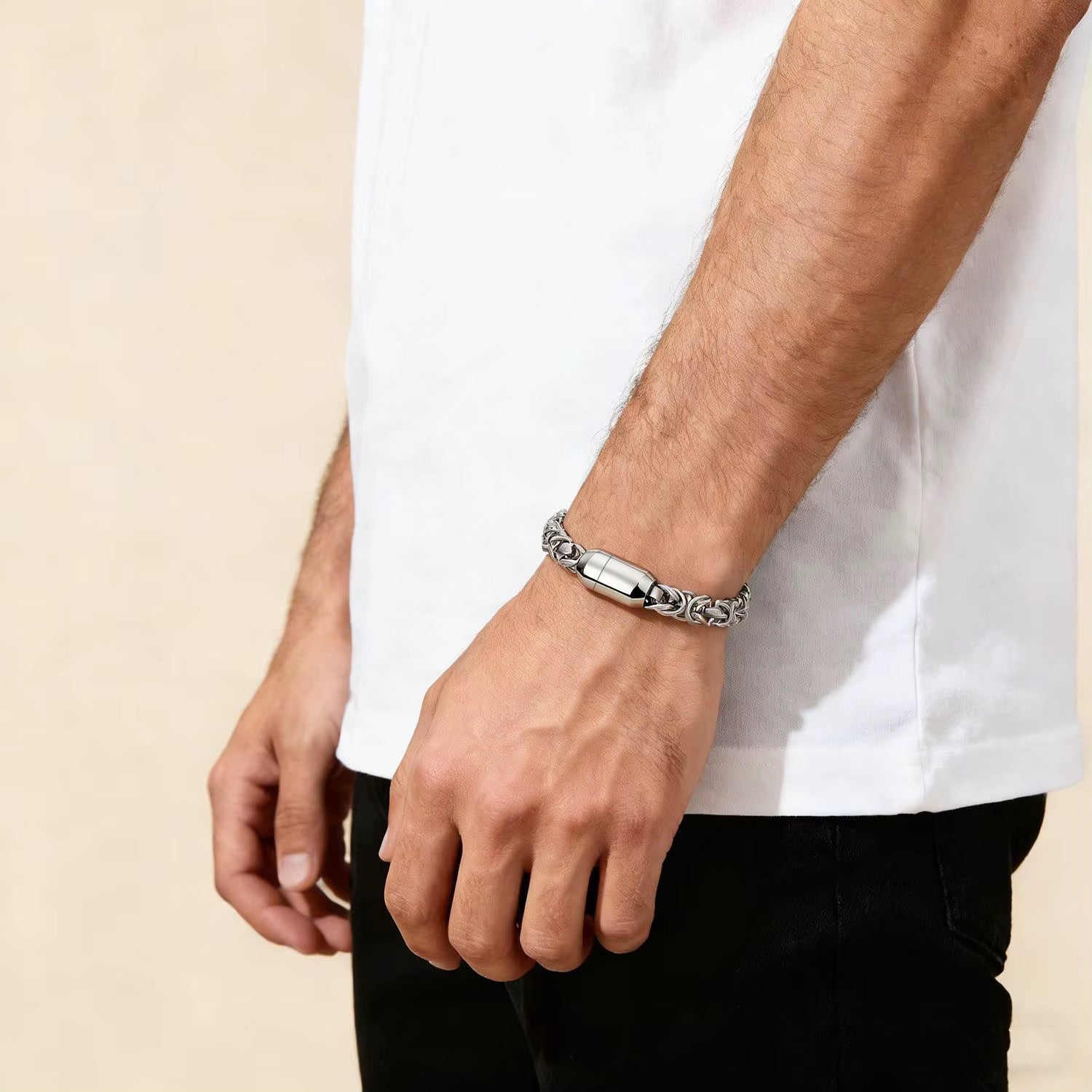 Hėliux | Steel, 18K White Gold Finish