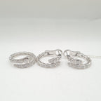 Golden Serpent Hoop Paved Diamond Jewelry Set 14K