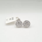 Classic Round Invisible Setting Diamond Earrings 18K