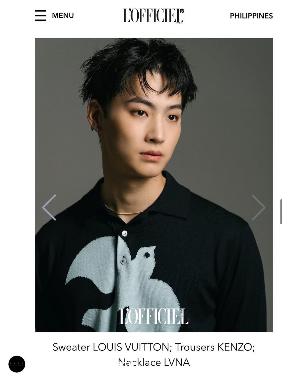 #CelebritySpotted | Global K-pop superstar Jay B in LVNA By Drake Dustin for L’Officiel Magazine