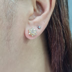 Classic Rositas Golden Stud Diamond Earrings 18K