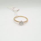 0.18ct Round Diamond Engagement Ring 14K