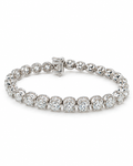 Classic 13.11CTW Round Full Eternity Tennis Diamond Bracelet 14K