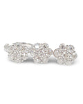 Classic Solitaire Cluster 10.50cts E-F Round Floral Stud Diamond Jewelry Set 18K GIA