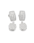 Classic Round Millionaire’s Drop Dangling Diamond Earrings 14K