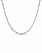 Classic Eternity 4.0CTW Graduating Round Pave Tennis Diamond Necklace 14K