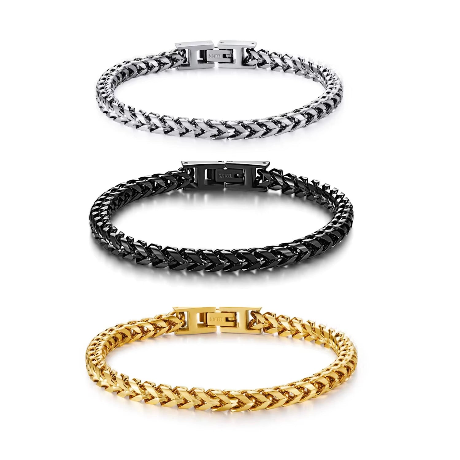 Sandro | Steel, 18K Gold Finish